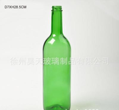 【玻璃瓶生產廠家翠綠料750毫升葡萄酒瓶香檳酒瓶螺口】價格_廠家_圖片